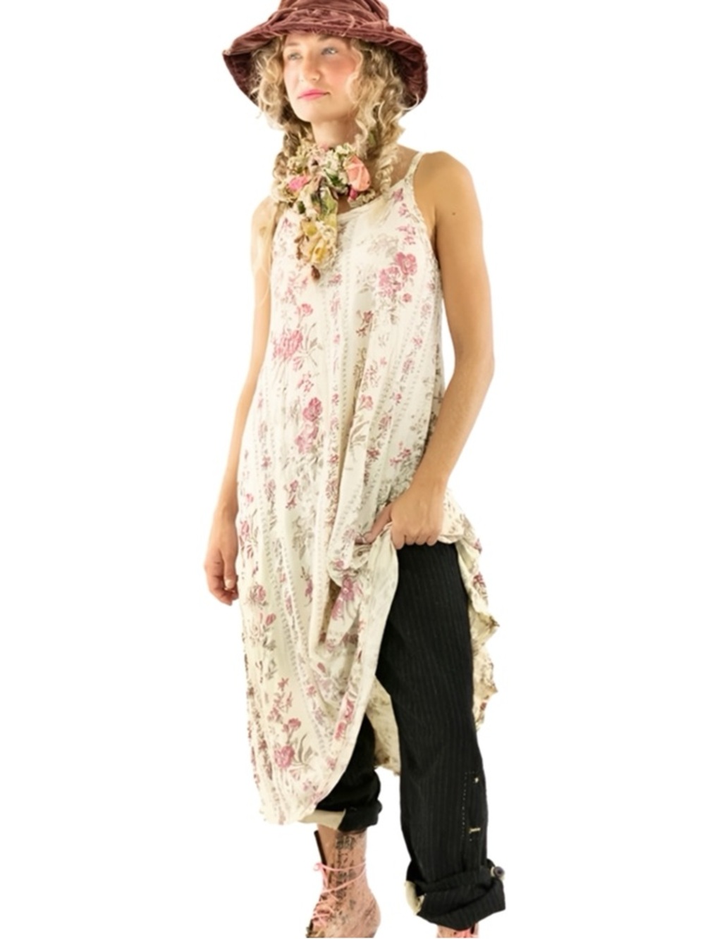 Magnolia Pearl Lana floral print tank midi dress